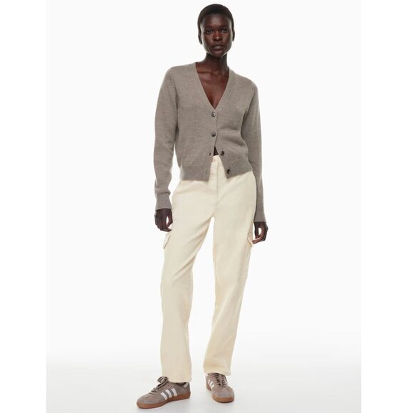 Aritzia Wilfred Free High-Waisted Twill Modern Cargo Pant Birch Size 4 - Picture 1 of 10